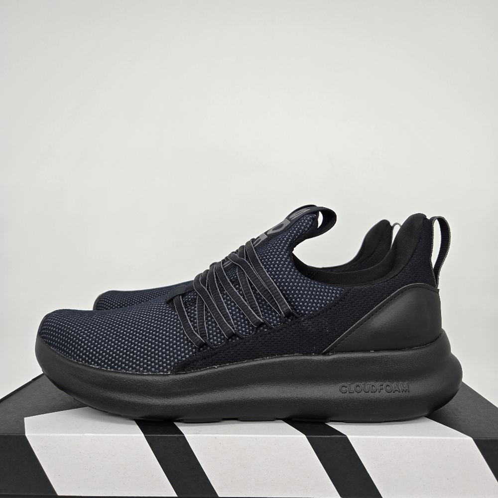 Adidas Men's Lite Racer Adapt 7.0 'Black Grey' Running Shoes Size 10 New